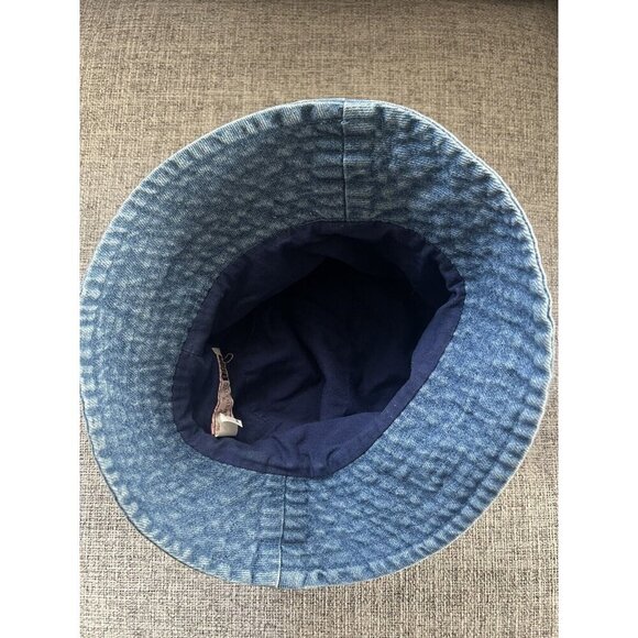Vintage Faded Glory Y2K Bucket Hat Blue Denim Casual Grunge Streetwear Indie - Picture 5 of 6
